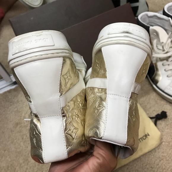 💯 Authentic Louis Vuitton gold monogram sneakers - Picture 6 of 8